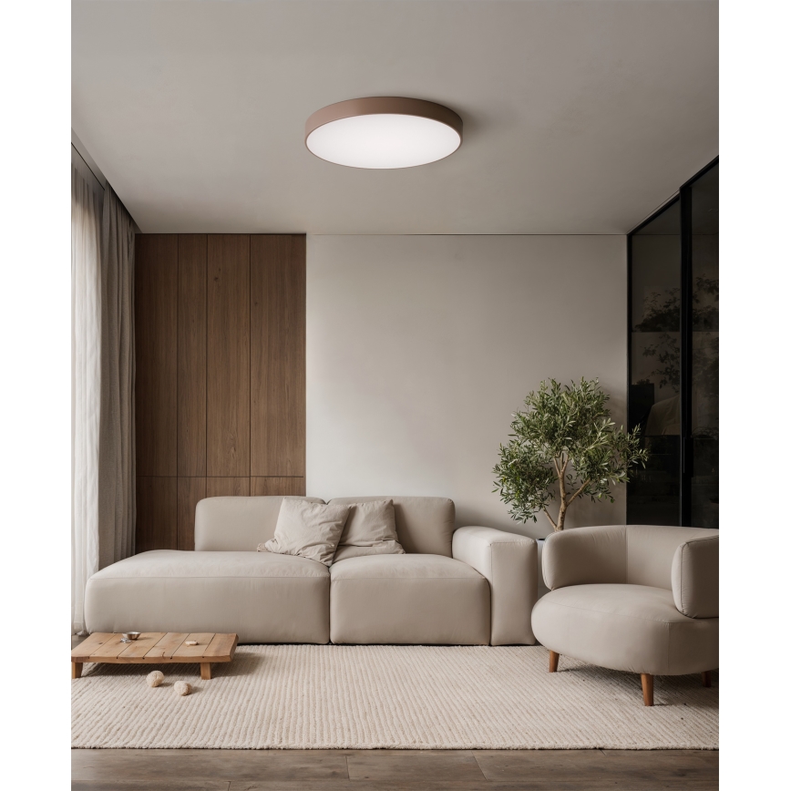 Brilagi - Lámpara de techo para baño CLARE 4xE27/24W/230V Ø 50 cm IP54 marrón