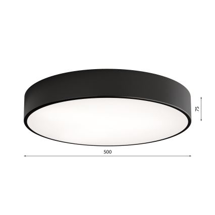 Brilagi - Lámpara de techo para baño CLARE 4xE27/24W/230V Ø 50 cm IP54 negra