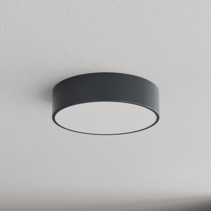 Brilagi - Plafón de techo para baño con sensor de movimiento y sensor crepuscular CLARE 2xE27/24W/230V Ø 30 cm antracita IP54