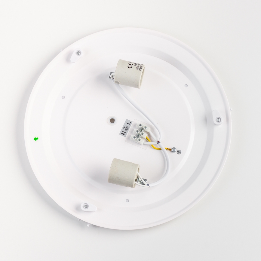 Brilagi - Lámpara de techo para baño POOL 2xE27/15W/230V Ø 30 cm IP54 negra
