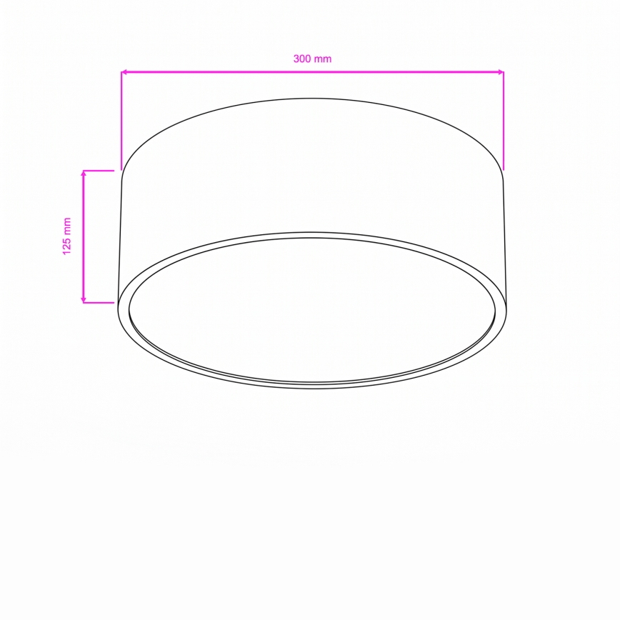 Brilagi - Lámpara de techo para baño POOL 2xE27/15W/230V Ø 30 cm IP54 negra