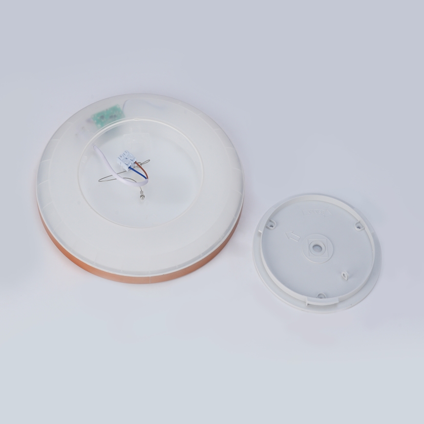 Brilagi - Lámpara de techo LED para baño ULTRA SLIM 18W/230V, Ø 30 cm, oro rosa, IP54