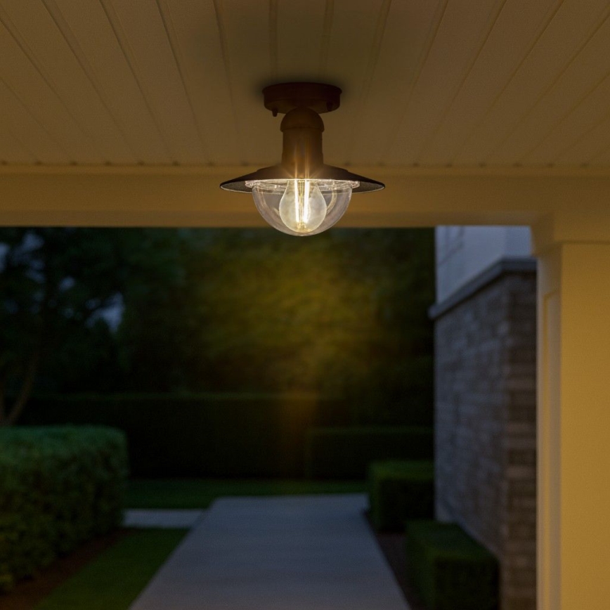 Brilagi - Lámpara de techo para exterior MOLDE 1xE27/60W IP44 negra