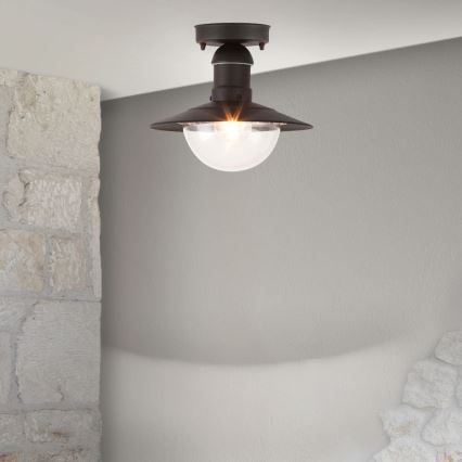 Brilagi - Lámpara de techo para exterior MOLDE 1xE27/60W IP44 negra
