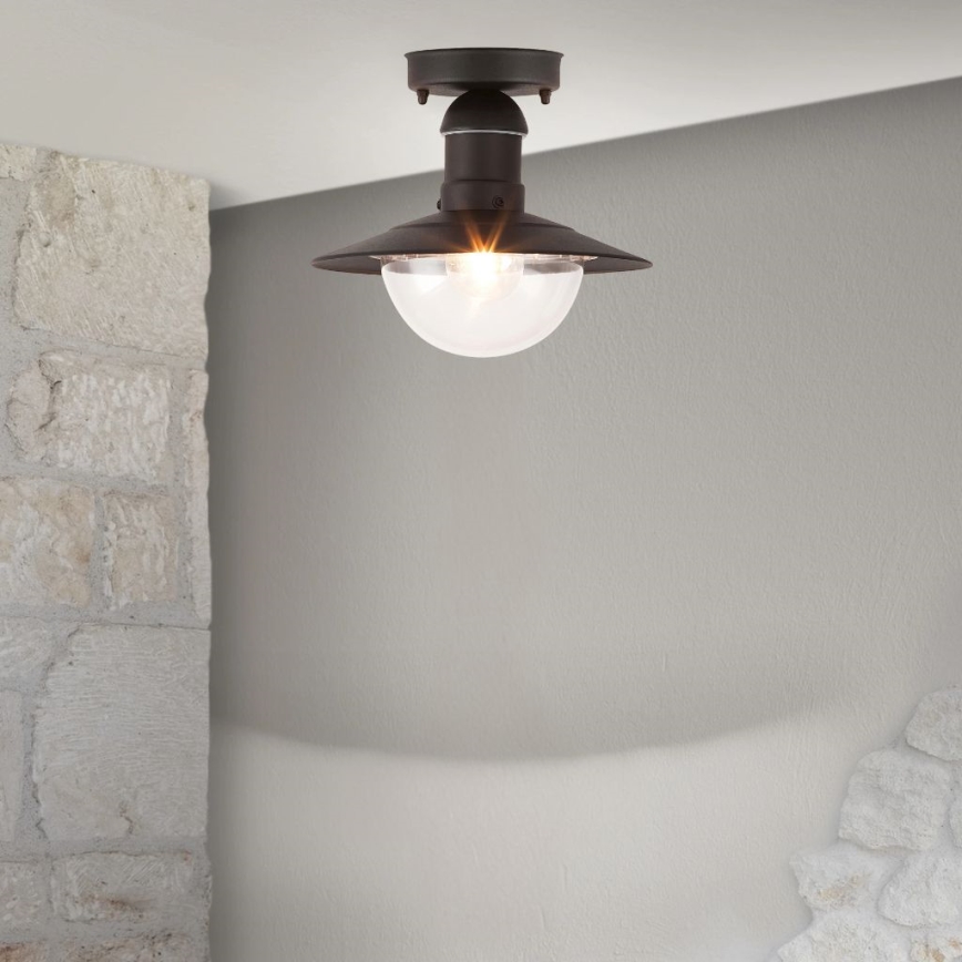 Brilagi - Lámpara de techo para exterior MOLDE 1xE27/60W IP44 negra