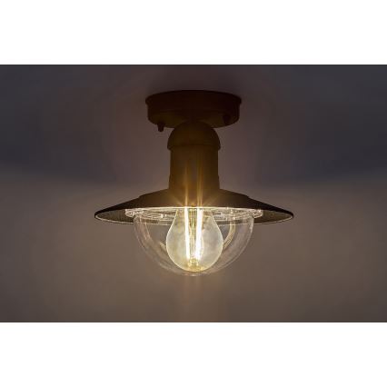 Brilagi - Lámpara de techo para exterior MOLDE 1xE27/60W IP44 negra
