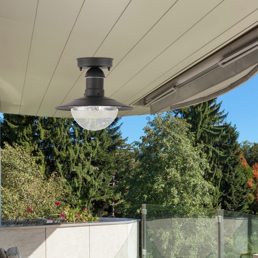 Brilagi - Lámpara de techo para exterior MOLDE 1xE27/60W IP44 negra