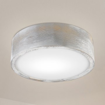 Brilagi - Lámpara de techo PINO 1xE27/15W/230V de pino/plateado Ø 27,5 cm