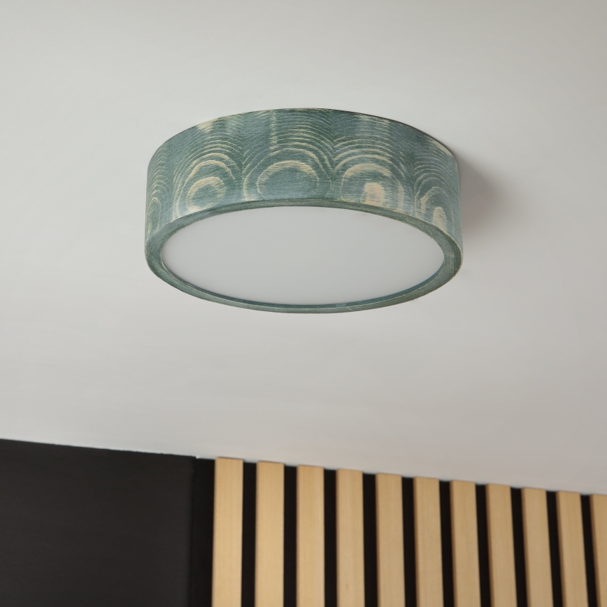 Brilagi - Lámpara de techo PINO 1xE27/15W/230V pino/verde diámetro 27,5 cm