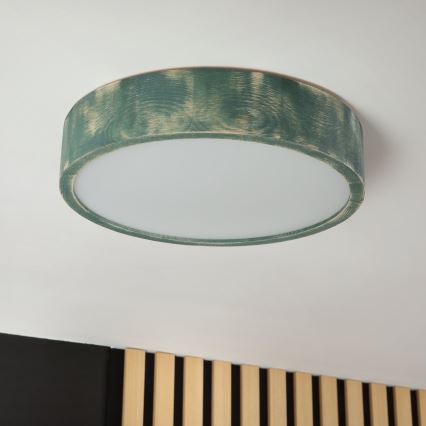 Brilagi - Lámpara de techo PINO 2xE27/15W/230V pino/verde Ø 37,5 cm