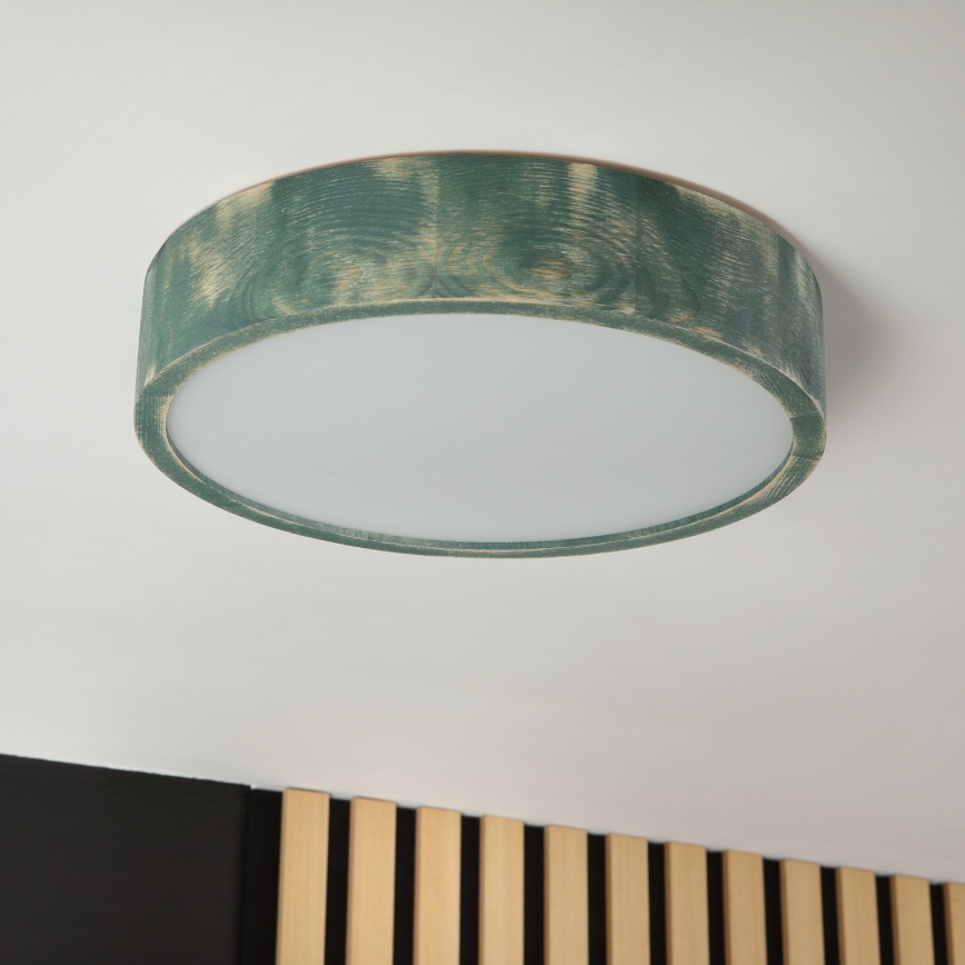 Brilagi - Lámpara de techo PINO 2xE27/15W/230V pino/verde Ø 37,5 cm