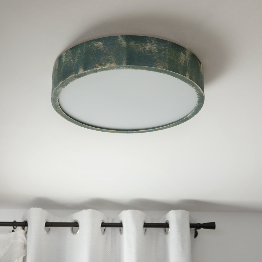 Brilagi - Lámpara de techo PINO 2xE27/15W/230V pino/verde Ø 37,5 cm