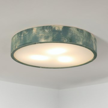 Brilagi - Lámpara de techo PINO 3xE27/15W/230V pino/verde Ø 47,5 cm
