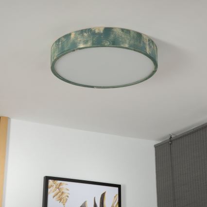Brilagi - Lámpara de techo PINO 3xE27/15W/230V pino/verde Ø 47,5 cm