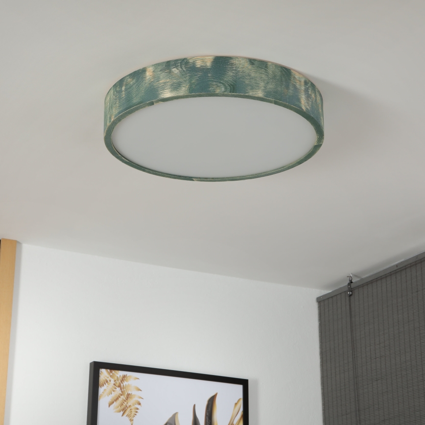 Brilagi - Lámpara de techo PINO 3xE27/15W/230V pino/verde Ø 47,5 cm