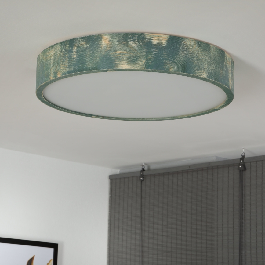 Brilagi - Lámpara de techo PINO 3xE27/15W/230V pino/verde Ø 47,5 cm