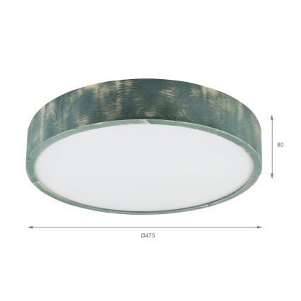 Brilagi - Lámpara de techo PINO 3xE27/15W/230V pino/verde Ø 47,5 cm