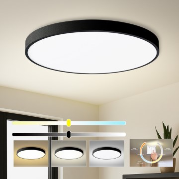 Brilagi - Lámpara de techo POOL LED/128W/230V 3000/4000/6000K Ø 100 cm negra