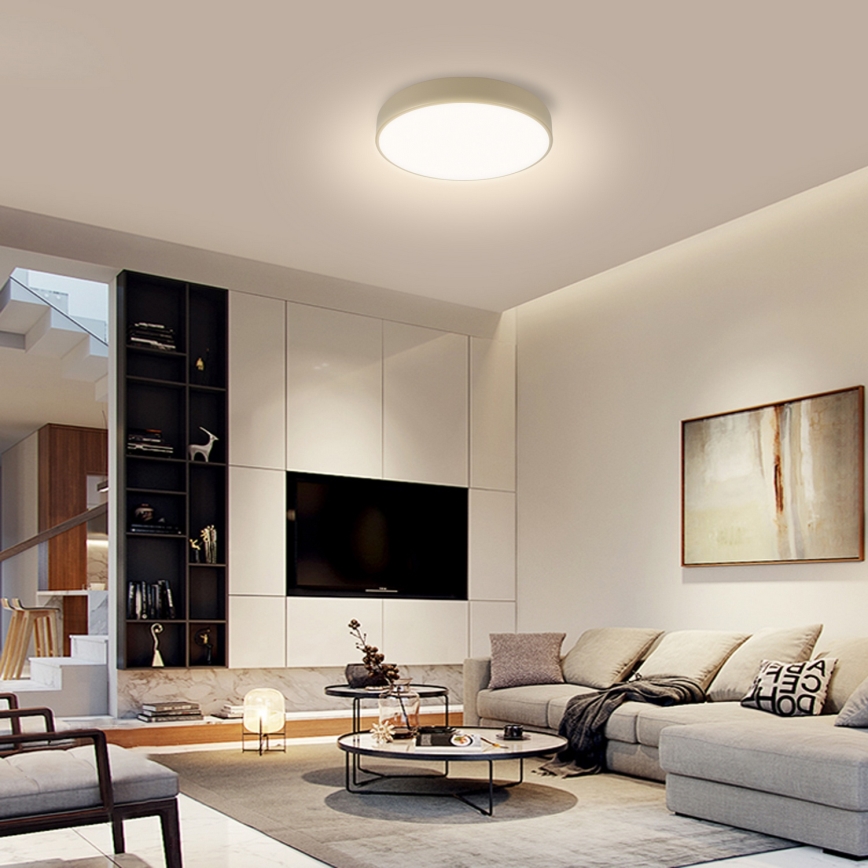 Brilagi - Luminaria de techo LED POOL LED/36 W/230 V 3000/4000/6000 K Ø 30 cm beige