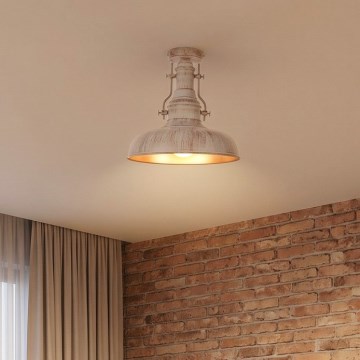 Brilagi - Lámpara de techo PYRONIC 1xE27/40W/230V Ø 32 cm, crema con pátina