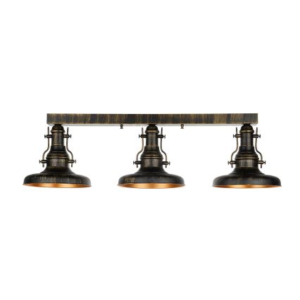 Brilagi - Lámpara de techo PYRONIC 3xE27/40W/230V bronce/pátina