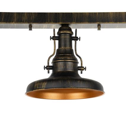 Brilagi - Lámpara de techo PYRONIC 3xE27/40W/230V bronce/pátina