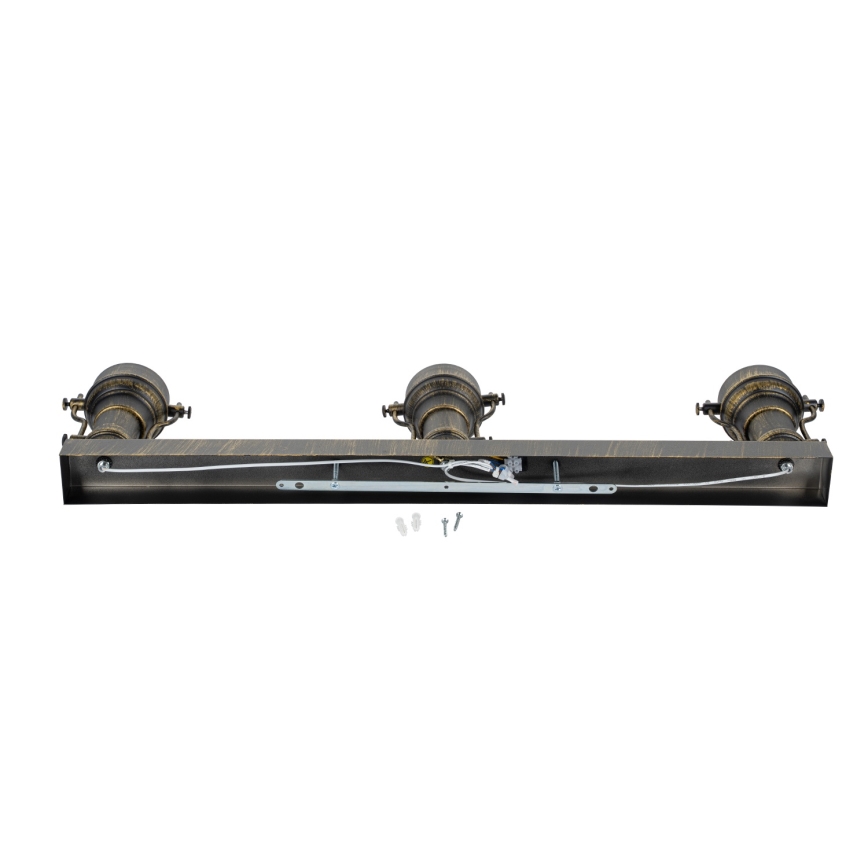 Brilagi - Lámpara de techo PYRONIC 3xE27/40W/230V bronce/pátina