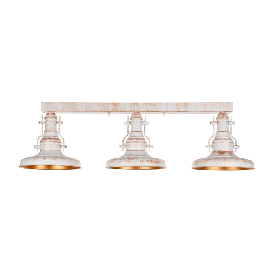 Brilagi - Lámpara de techo PYRONIC 3xE27/40W/230V crema/pátina