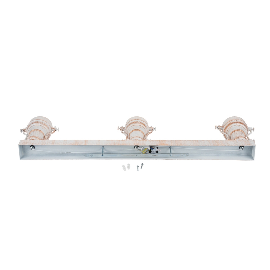 Brilagi - Lámpara de techo PYRONIC 3xE27/40W/230V crema/pátina