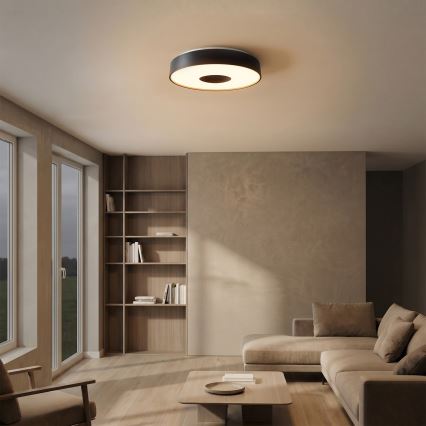 BRILAGI - Lámpara de techo LED regulable JAMIS LED/48W/230V 3000-6500K Ø 39 cm negra + mando a distancia