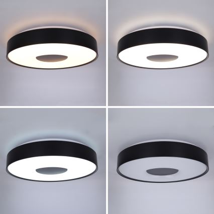 BRILAGI - Lámpara de techo LED regulable JAMIS LED/48W/230V 3000-6500K Ø 39 cm negra + mando a distancia