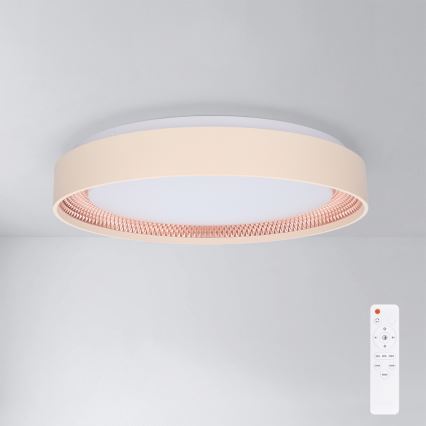 Brilagi - Luminaria de techo LED regulable WALDO LED/48W/230V 3000-6500K Ø 40 cm beige/dorado + mando a distancia
