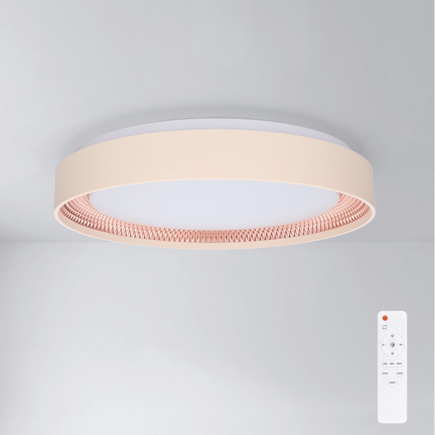 Brilagi - Luminaria de techo LED regulable WALDO LED/48W/230V 3000-6500K Ø 40 cm beige/dorado + mando a distancia