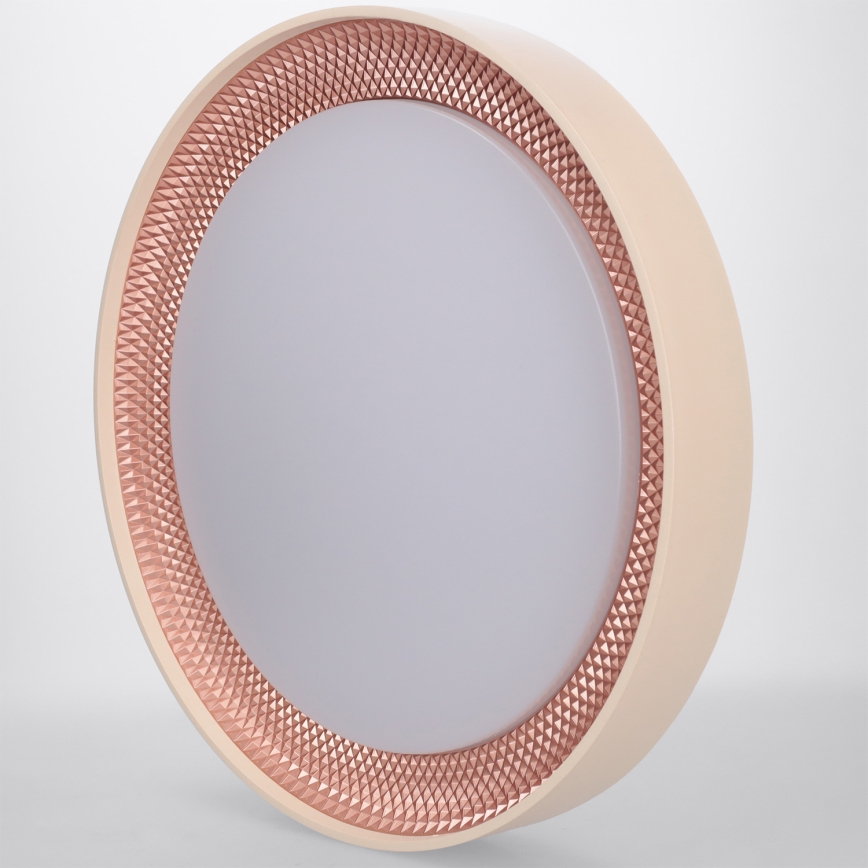 Brilagi - Luminaria de techo LED regulable WALDO LED/48W/230V 3000-6500K Ø 40 cm beige/dorado + mando a distancia