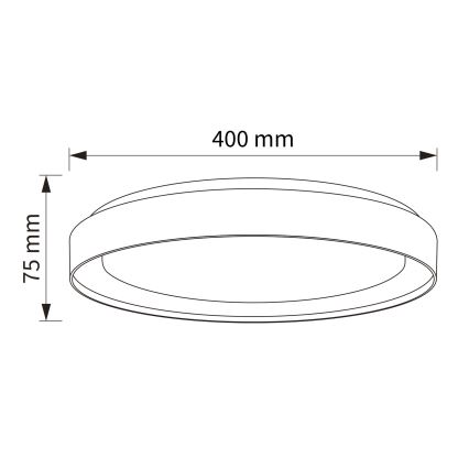 Brilagi - Luminaria de techo LED regulable WALDO LED/48W/230V 3000-6500K Ø 40 cm beige/dorado + mando a distancia