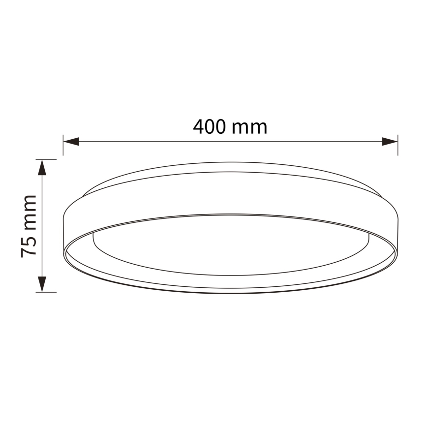 Brilagi - Luminaria de techo LED regulable WALDO LED/48W/230V 3000-6500K Ø 40 cm beige/dorado + mando a distancia
