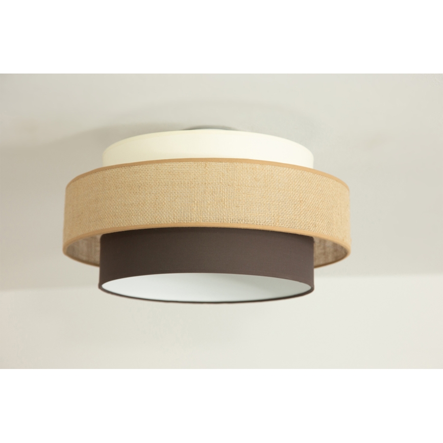 Brilagi - Lámpara de techo RESNA 1xE27/60W/230V, diámetro 40 cm, beige/negro