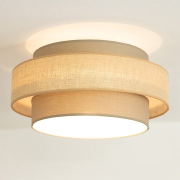 Brilagi - Lámpara de techo RESNA 1xE27/60W/230V Ø 40 cm marrón/beige