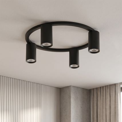 Brilagi - Lámpara de techo SELE 4xGU10/30W/230V negra