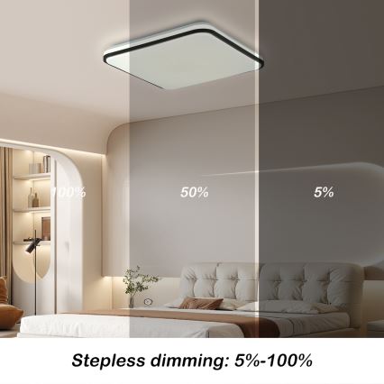Brilagi - Plafón de techo LED regulable SMART LED/24W/230V 43x43 cm 3000-6000K Wi-Fi Tuya Beacon + mando a distancia