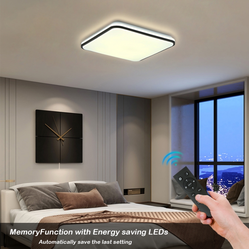 Brilagi - Plafón de techo LED regulable SMART LED/24W/230V 43x43 cm 3000-6000K Wi-Fi Tuya Beacon + mando a distancia
