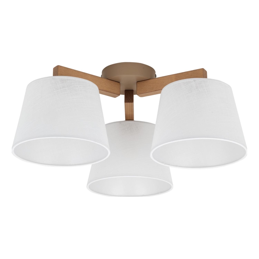 Brilagi - Lámpara de techo sobrepuesta LATTE SABIA 3xE27/15W/230V pino/blanco