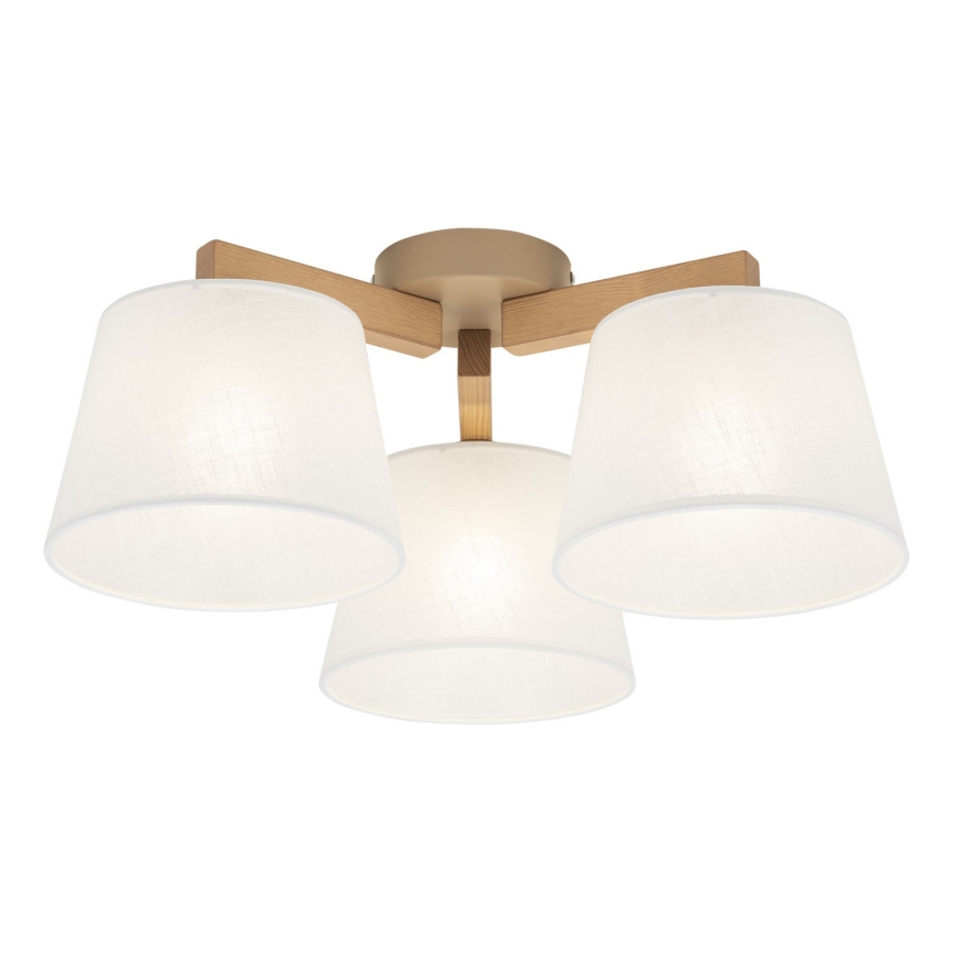 Brilagi - Lámpara de techo sobrepuesta LATTE SABIA 3xE27/15W/230V pino/blanco