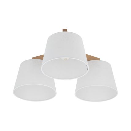 Brilagi - Lámpara de techo sobrepuesta LATTE SABIA 3xE27/15W/230V pino/blanco
