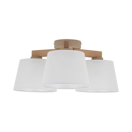 Brilagi - Lámpara de techo sobrepuesta LATTE SABIA 3xE27/15W/230V pino/blanco