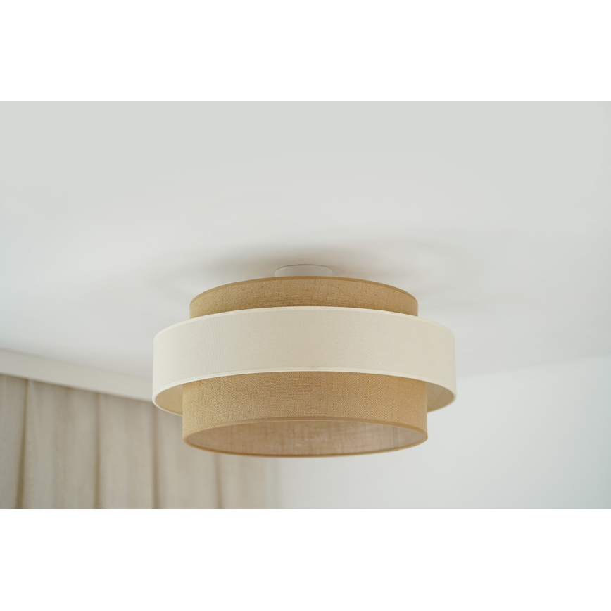 Brilagi - Lámpara de techo empotrada SPACE LIGHT 1xE27/15W/230V Ø 50 cm beige/crema