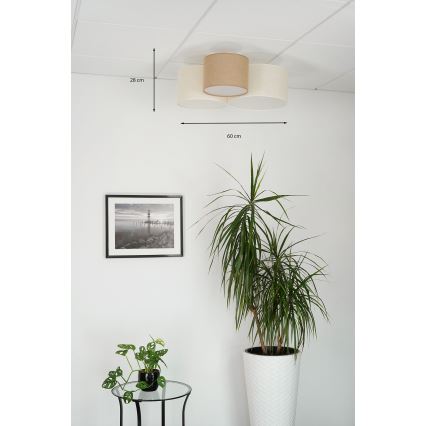 Brilagi - Lámpara de techo SPIDER 3xE27/15W/230V 60x70 cm beige/crema