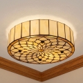 Brilagi - Lámpara de techo Tiffany de vidriera Marfil 3xE27/60W/230V Ø 40 cm