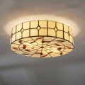 Brilagi - Lámpara de techo Tiffany de vitral FOLIA 3xE27/60W/230V Ø 40 cm