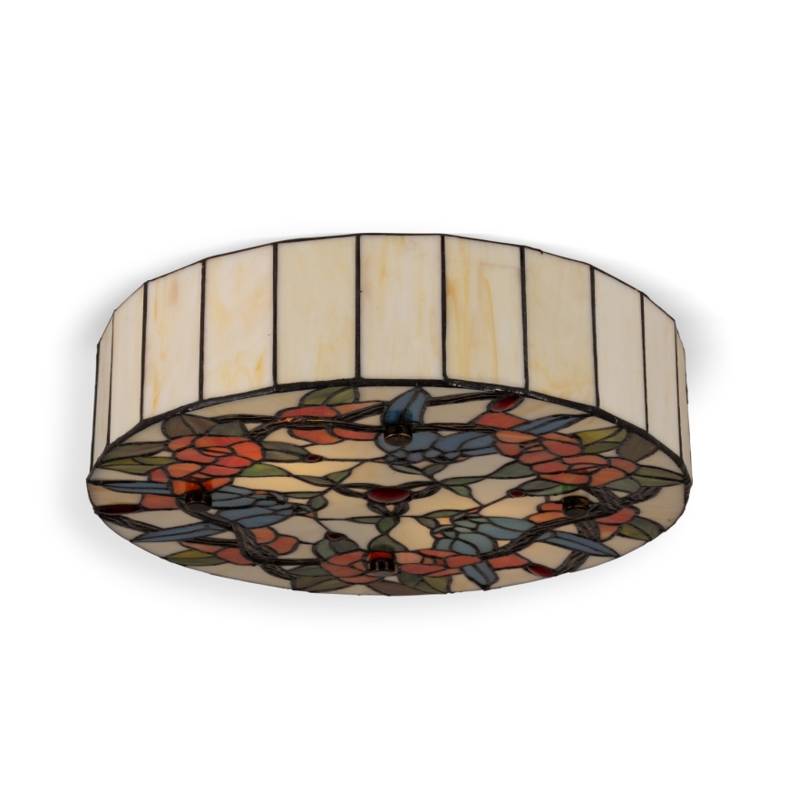 Brilagi - Lámpara de techo Tiffany de vitral JUNGLE 3xE27/60W/230V, diámetro 40 cm